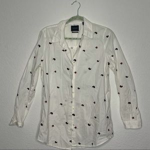 Scotch & Soda white button down with cute patches